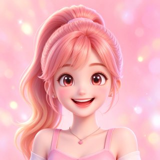 Rubii Ai 甜系元气少女糖糖的3D卡通人设头像